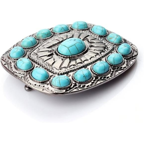 HUABOLA CALYN Turquoise belt buckle western buckles for ladies - Picture 3 of 4